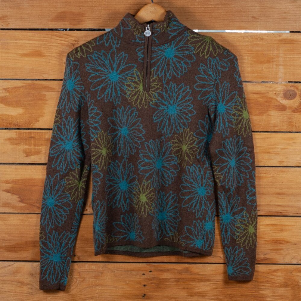 Neve Designs 100% Merino Wool 1/4 Zip Pullover Ski Sweater - Women's MD